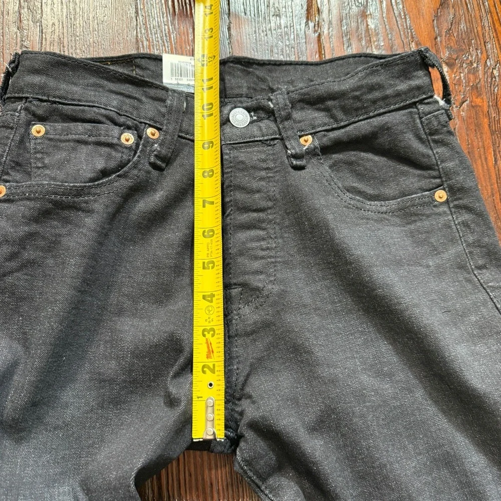 Levis 501 Jeans Mens 29x34 Black‎ Stretch Straight Leg Button Fly NWT